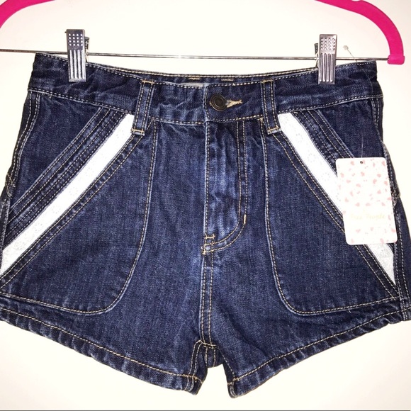Free People Pants - Free People Shorts Denim w/ White Eyelet NWT Sz 24